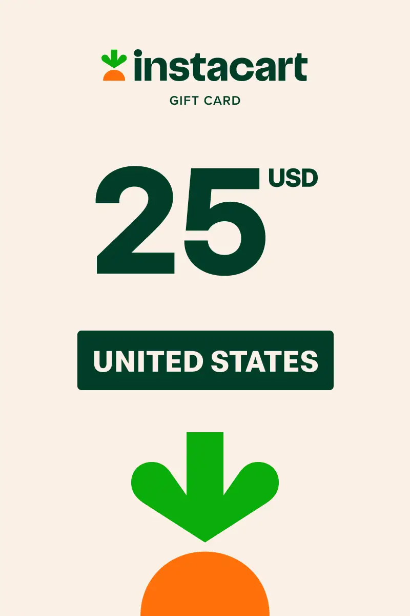 Instacart 25 USD Gift Card (United States) - Digital Key