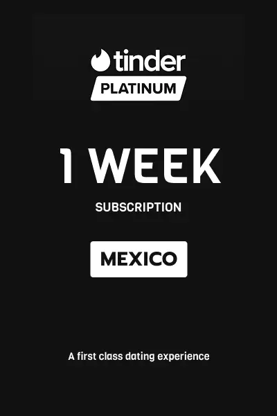 Tinder Platinum 1 Week Subscription (Mexico) - Digital Key