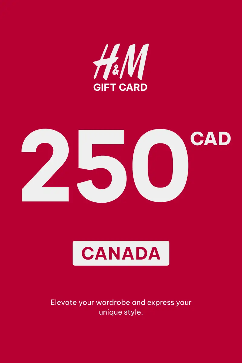 HandM 250 CAD Gift Card (Canada) - Digital Key