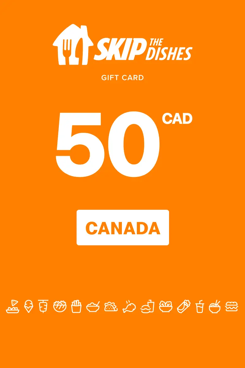 SkipTheDishes 50 CAD Gift Card (Canada) - Digital Key