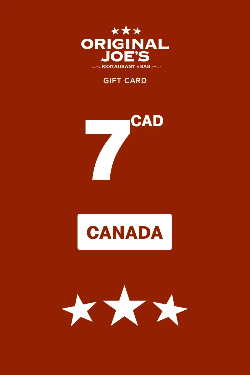 Original Joe's 7 CAD Gift Card (Canada) - Digital Key