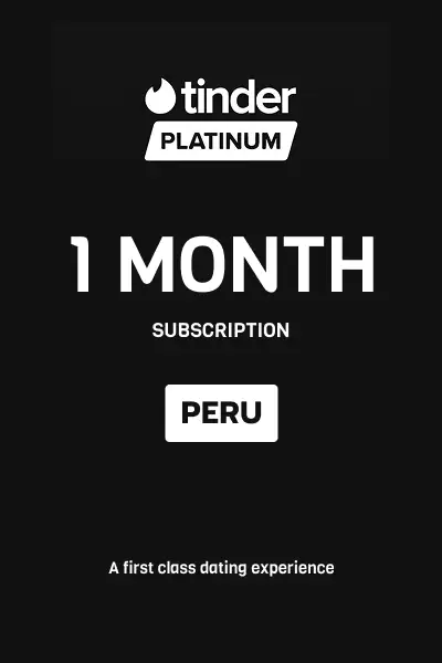 Tinder Platinum 1 Month Subscription (Peru) - Digital Key