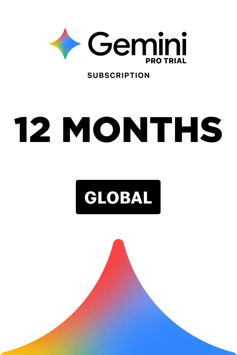 Google AI Pro - Gemini 12 Months Trial (Global) - Digital Key