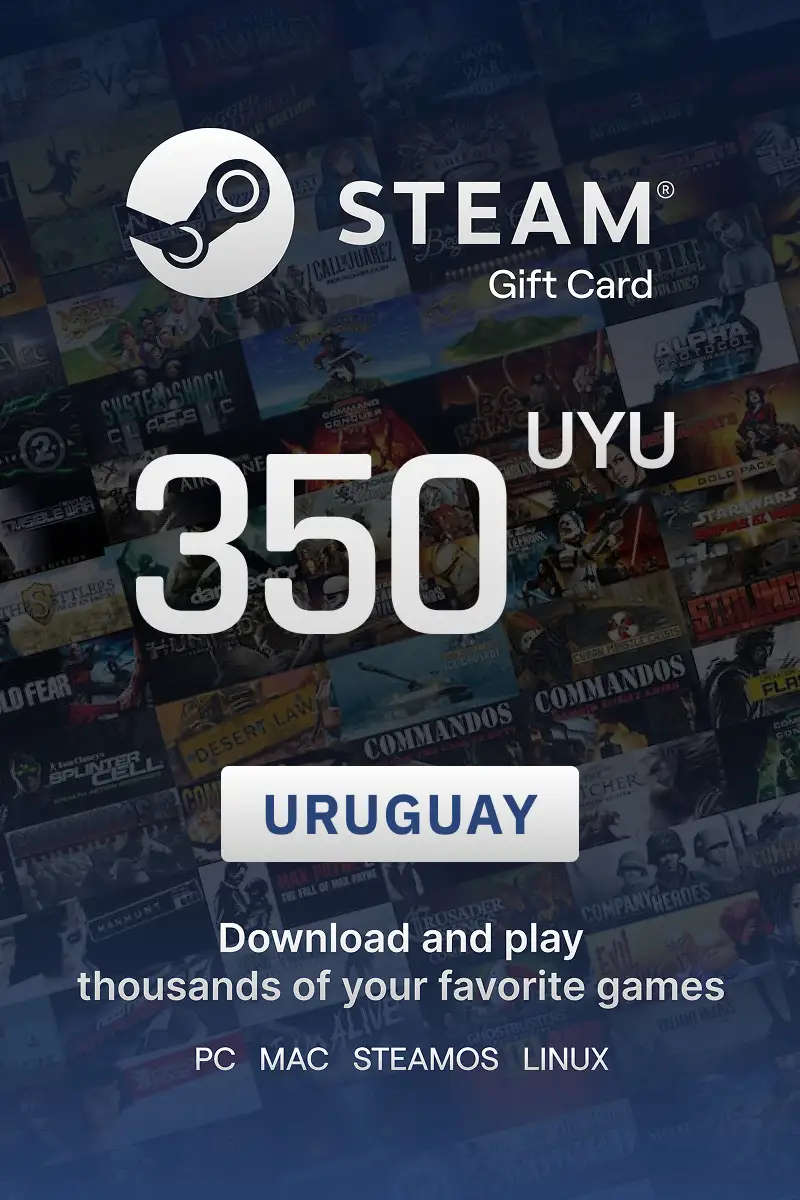 Steam Wallet 350 UYU Gift Card (Uruguay) - Digital Key