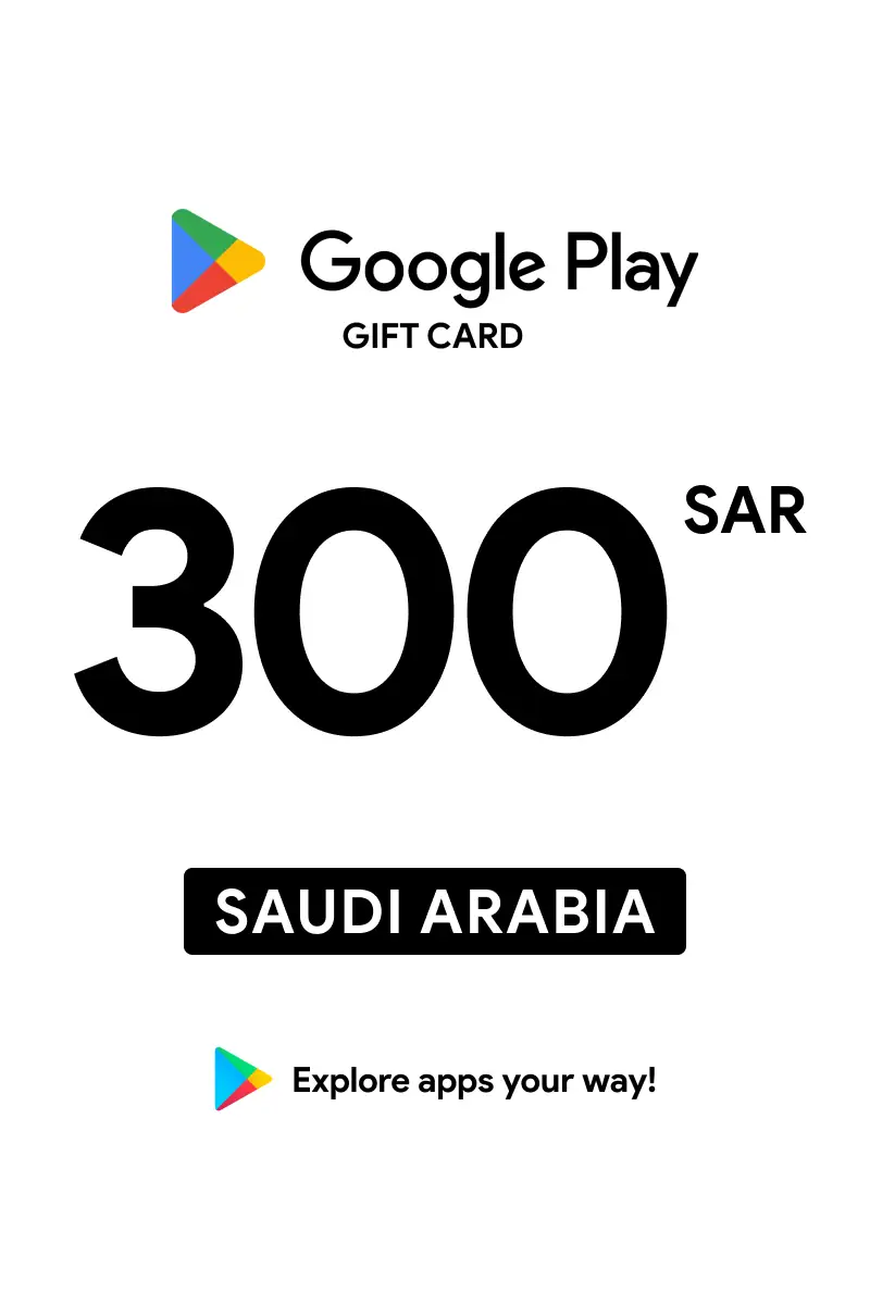 Google Play 300 SAR Gift Card (Saudi Arabia) - Digital Key
