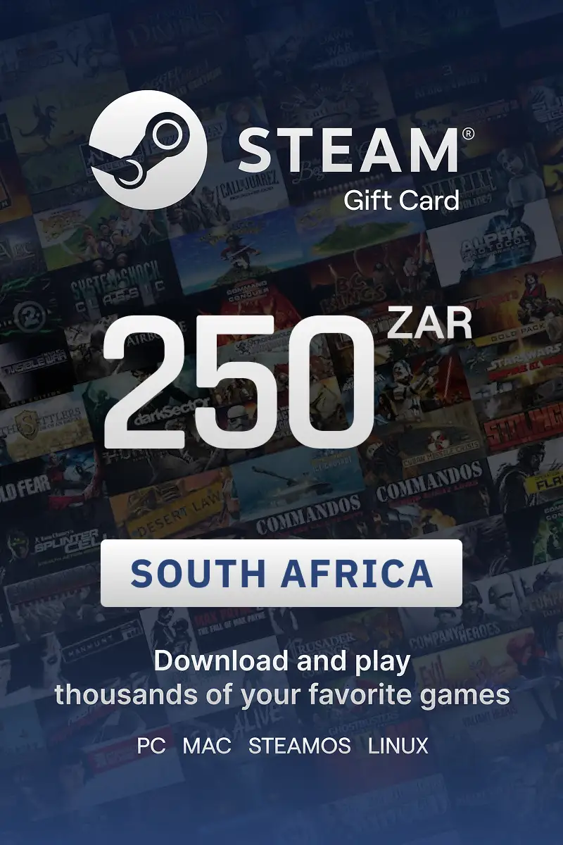 Steam Wallet 250 ZAR Gift Card (South Africa) - Digital Key