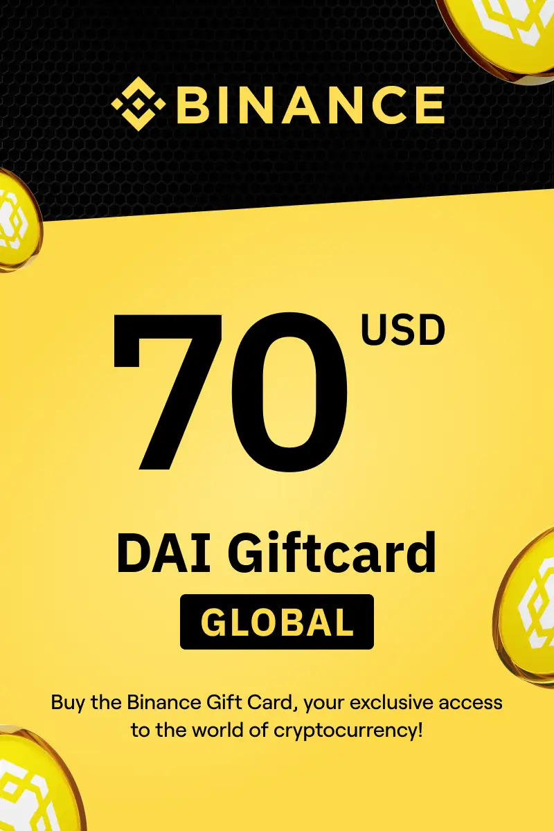 Binance (DAI) 70 USD Gift Card (Global) - Digital Key