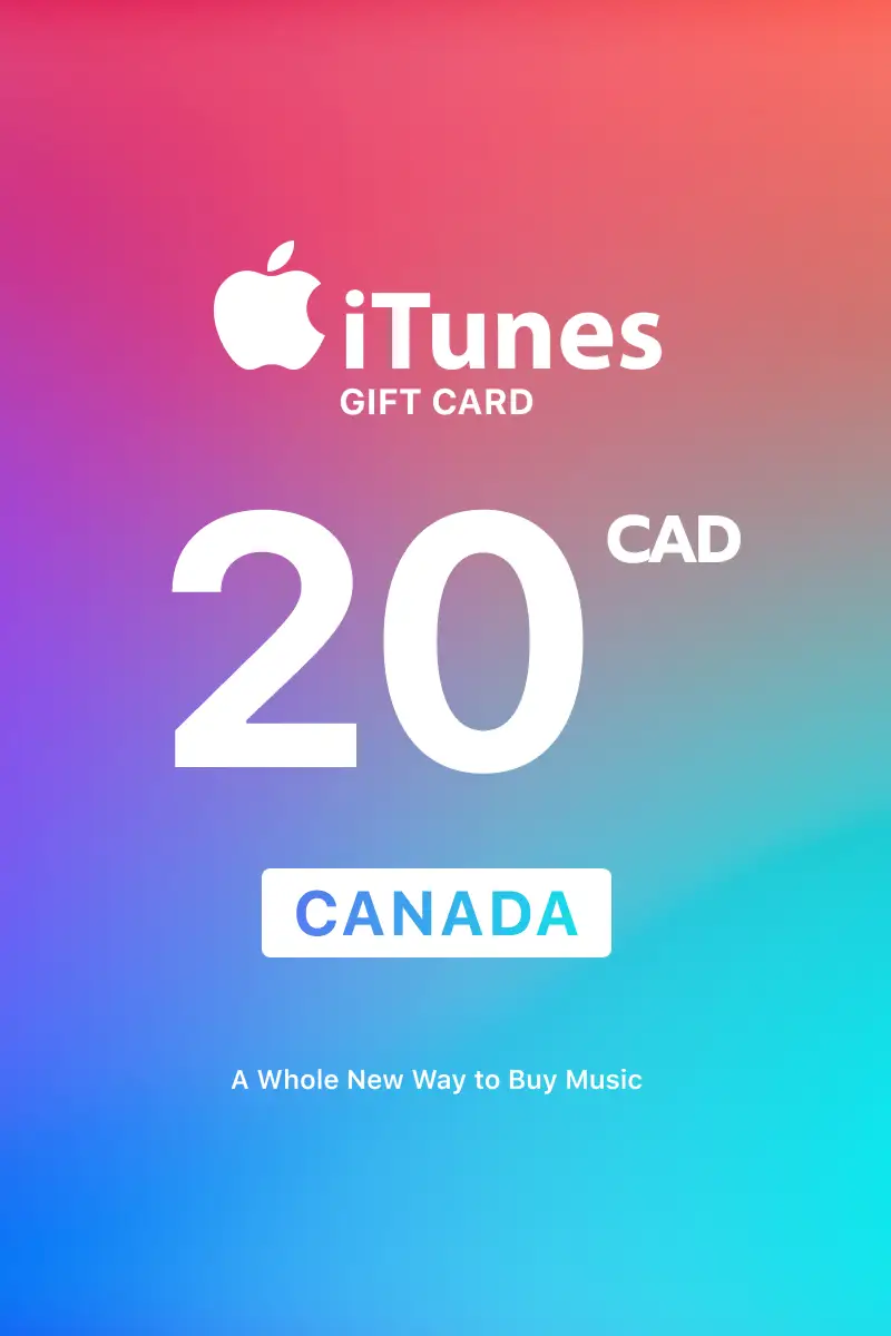 Apple iTunes 20 CAD Gift Card (Canada) - Digital Key