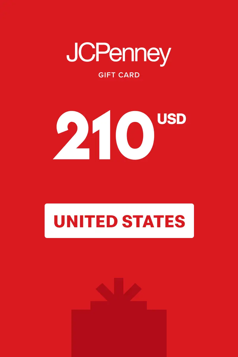 JCPenney 210 USD Gift Card (United States) - Digital Key
