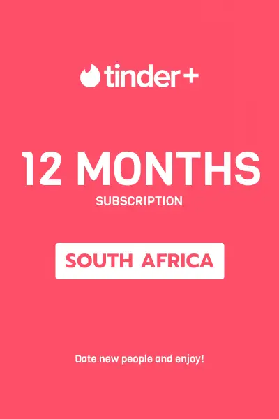 Tinder Plus - 12 Months Subscription (South Africa) - Digital Key