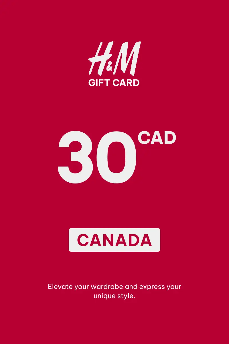 HandM 30 CAD Gift Card (Canada) - Digital Key