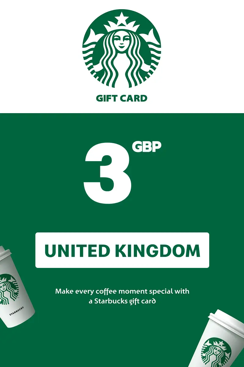 Starbucks 3 GBP Gift Card (United Kingdom) - Digital Key