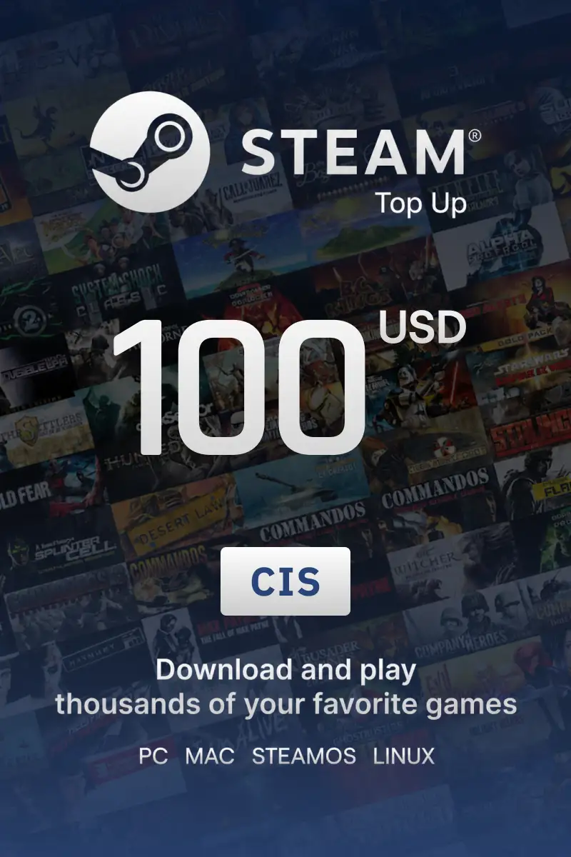 Steam Top Up 100 USD (CIS) - Directopup - Digital Key