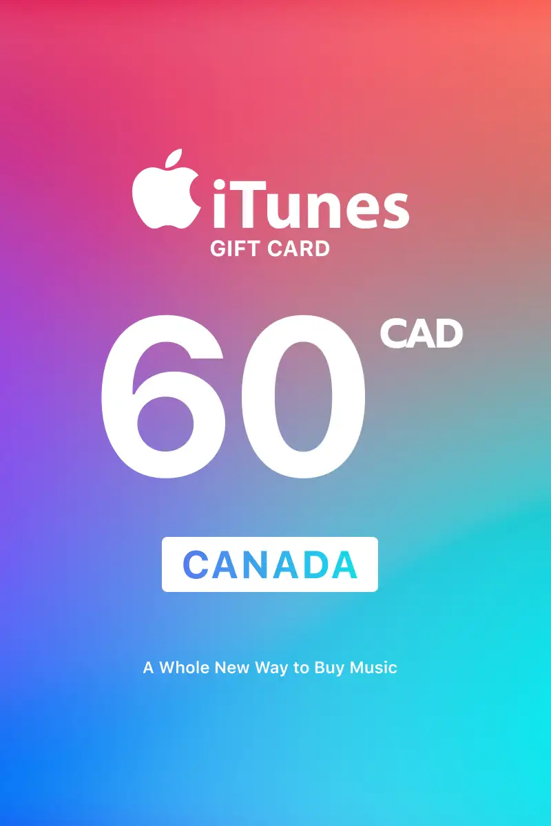 Apple iTunes 60 CAD Gift Card (Canada) - Digital Key