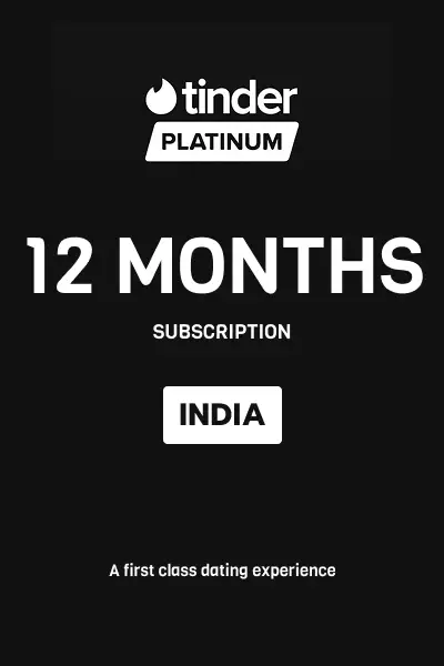 Tinder Platinum 12 Months Subscription (India) - Digital Key