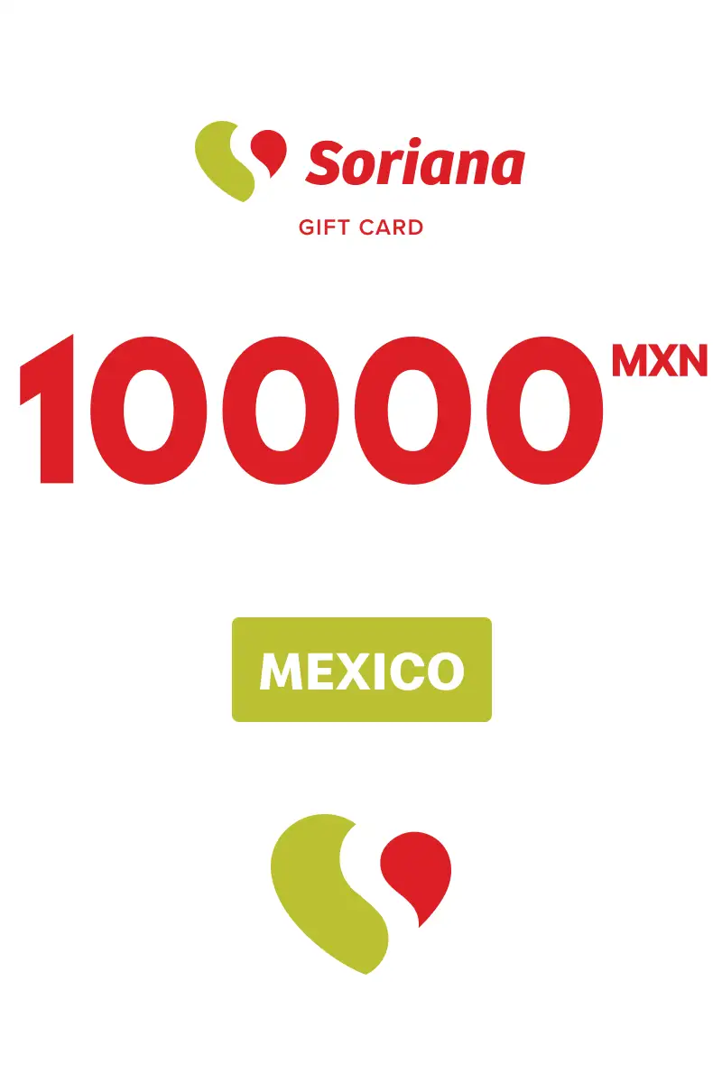 Soriana 10000 MXN Gift Card (Mexico) - Digital Key