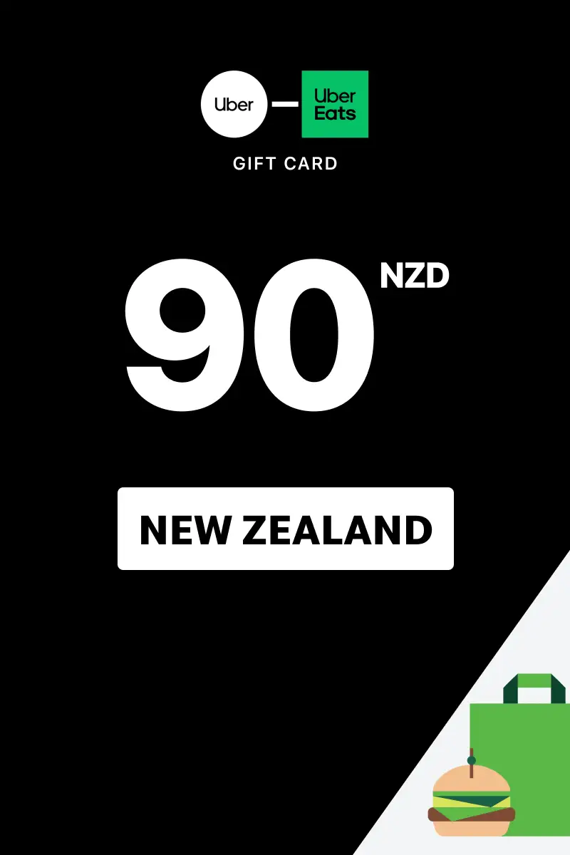 Uber Rides and Uber Eats 90 NZD Gift Card (New Zealand) - Digital Key