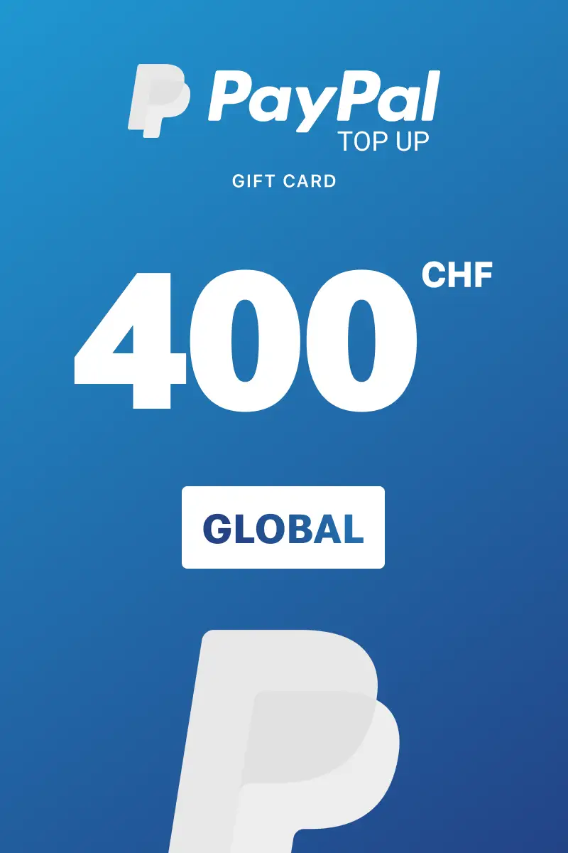 PayPal Instant Top Up 400 CHF Gift Card (Global) - Digital Key