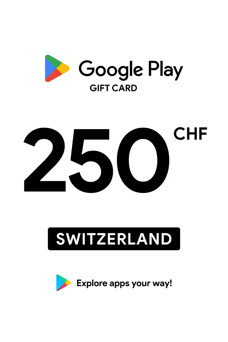 Google Play 250 CHF Gift Card (Switzerland) - Digital Key
