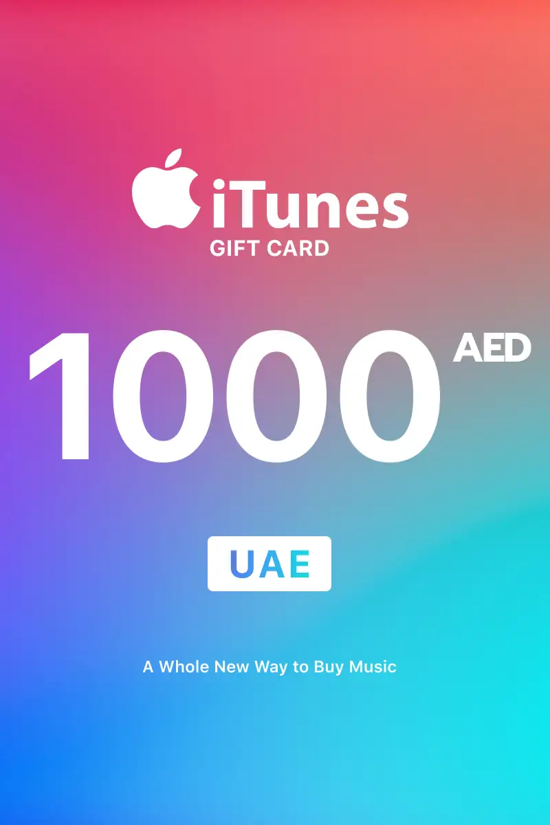 Apple iTunes 1000 AED Gift Card (United Arab Emirates) - Digital Key