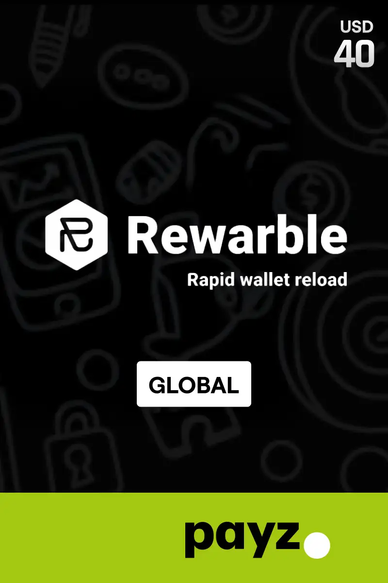 Rewarble PayZ 40 USD Gift Card (Global) - Rewarble - Digital Key