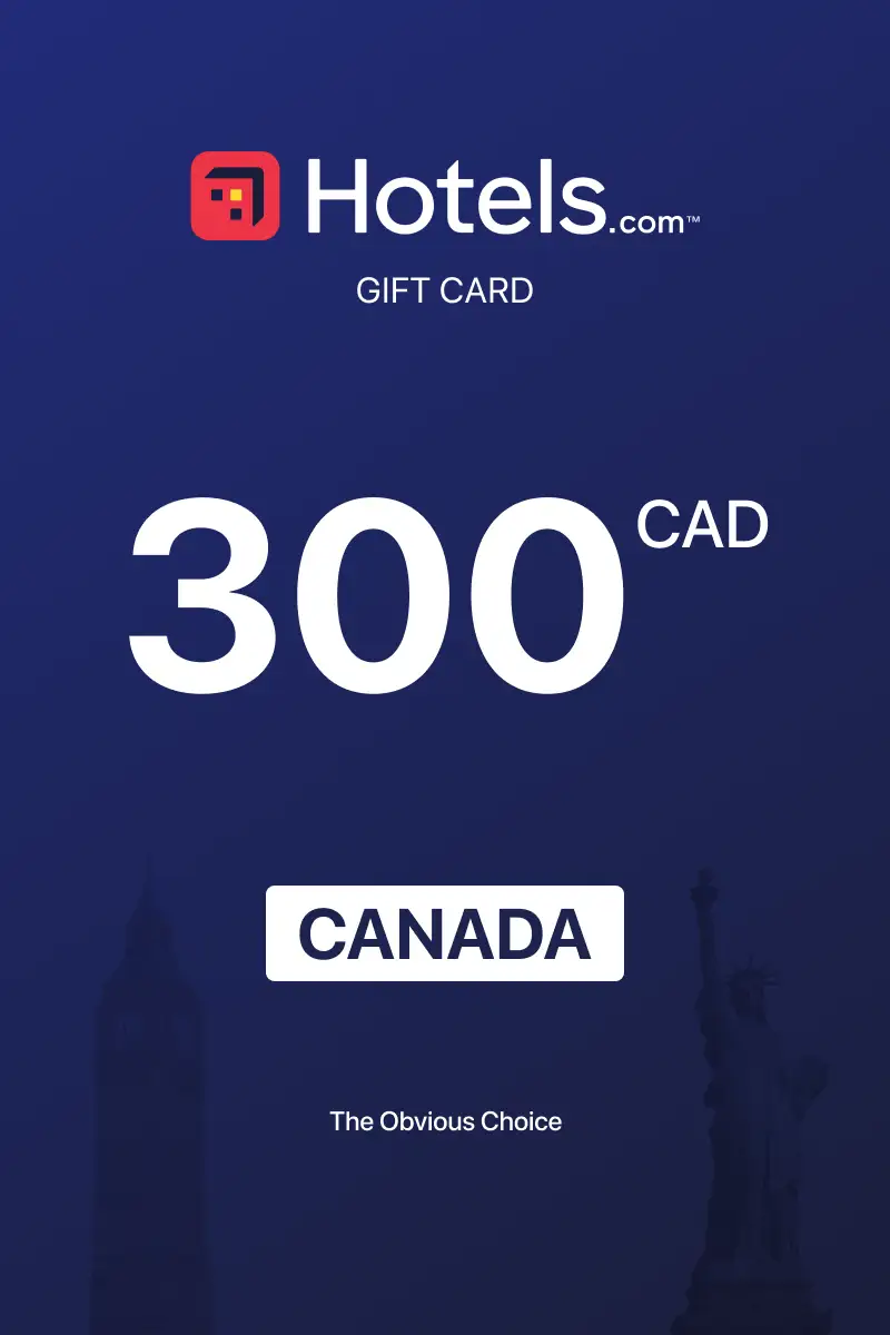 Hotels.com 300 CAD Gift Card (Canada) - Digital Key