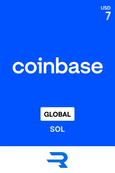 Rewarble Coinbase (SOL) 7 USD Gift Card (Global) - Rewarble - Digital Key
