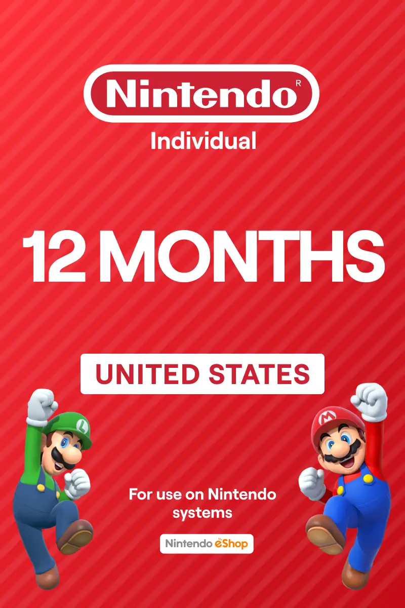 Buy Nintendo Switch Online 12 Months Individual Membership US