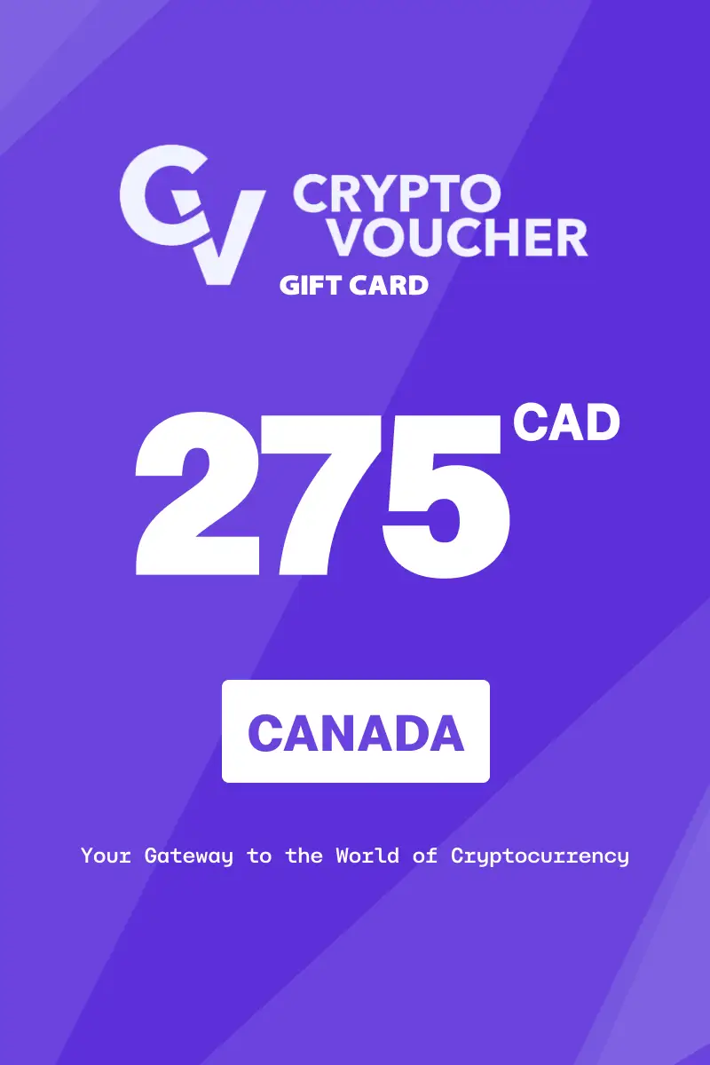 Crypto Voucher 275 CAD Gift Card (Canada) - Digital Key