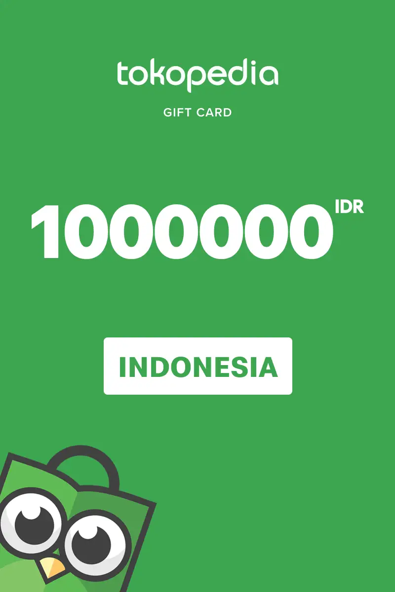 Tokopedia 1000000 IDR Gift Card (Indonesia) - Digital Key