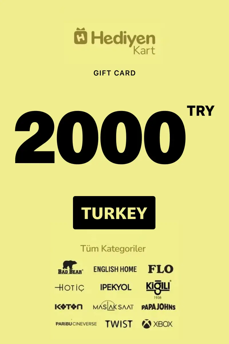 Hediyen Kart -All Access 2000 TRY Gift Card (Turkey) - Digital Key
