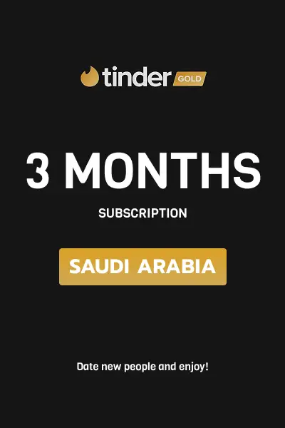 Tinder Gold 3 Months Subscription (Saudi Arabia) - Digital Key