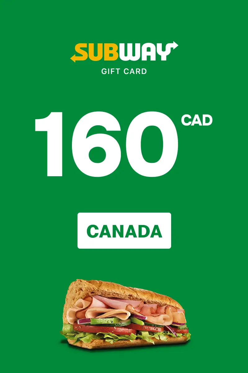 Subway 160 CAD Gift Card (Canada) - Digital Key