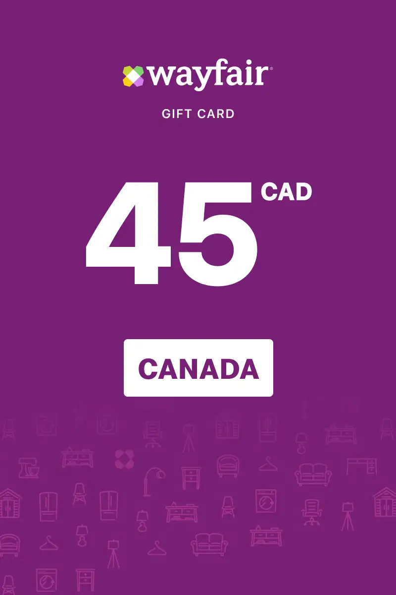 Wayfair 45 CAD Gift Card (Canada) - Digital Key