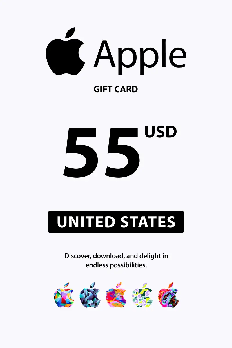 Apple 55 USD Gift Card (United States) - Digital Key