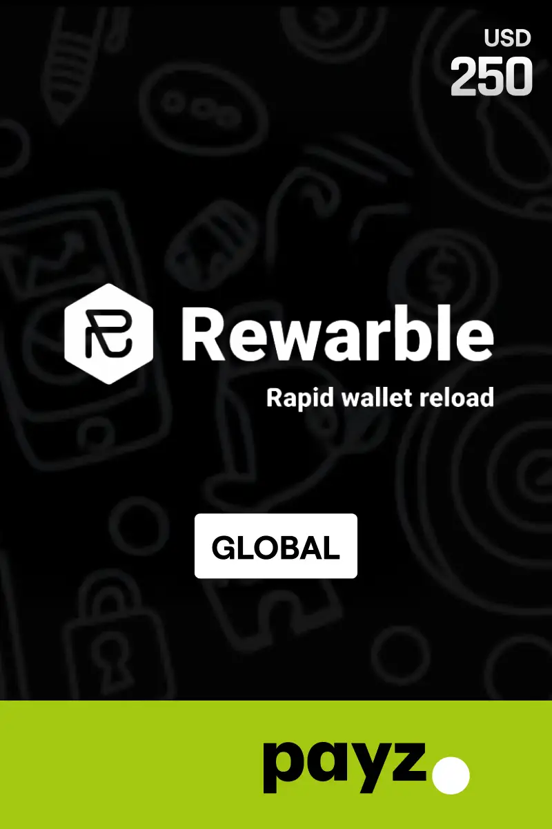 Rewarble PayZ 250 USD Gift Card (Global) - Rewarble - Digital Key