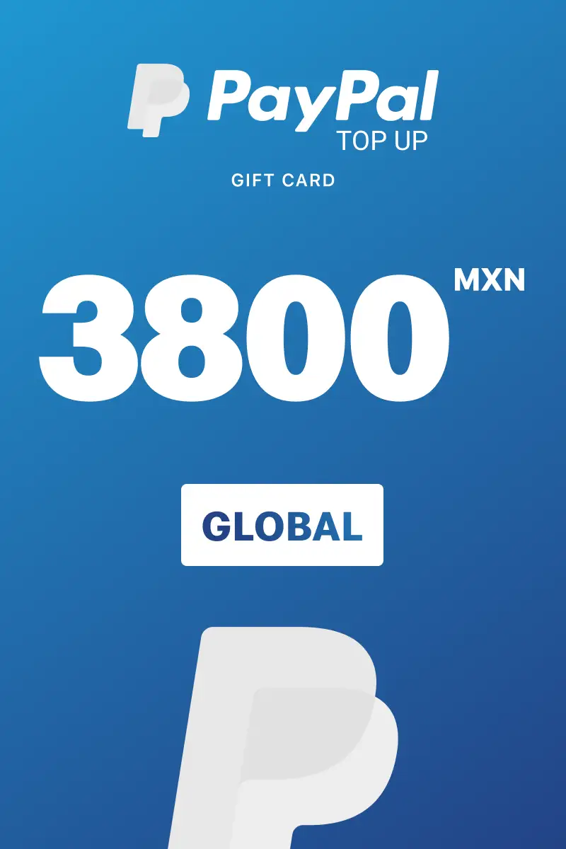 PayPal Instant Top Up 3800 MXN Gift Card (Global) - Digital Key