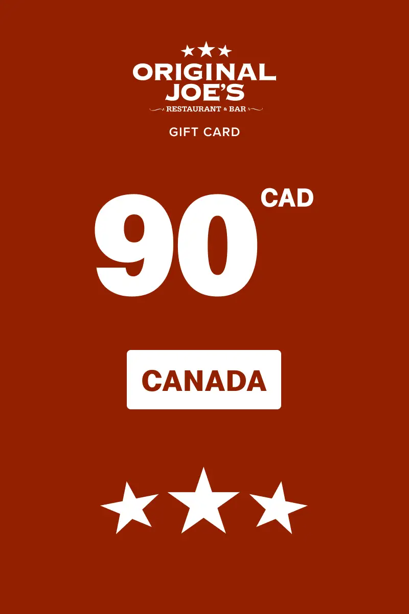 Original Joe's 90 CAD Gift Card (Canada) - Digital Key