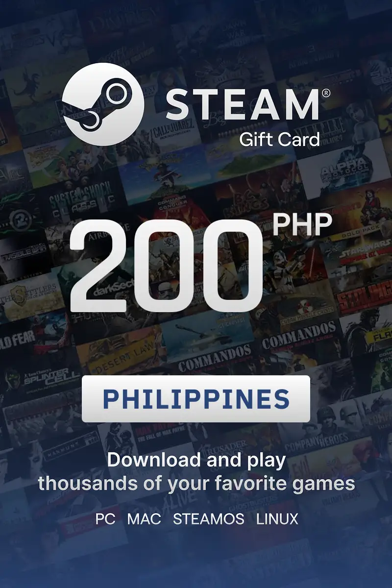 Steam Wallet 200 PHP Gift Card (Philippines) - Digital Key