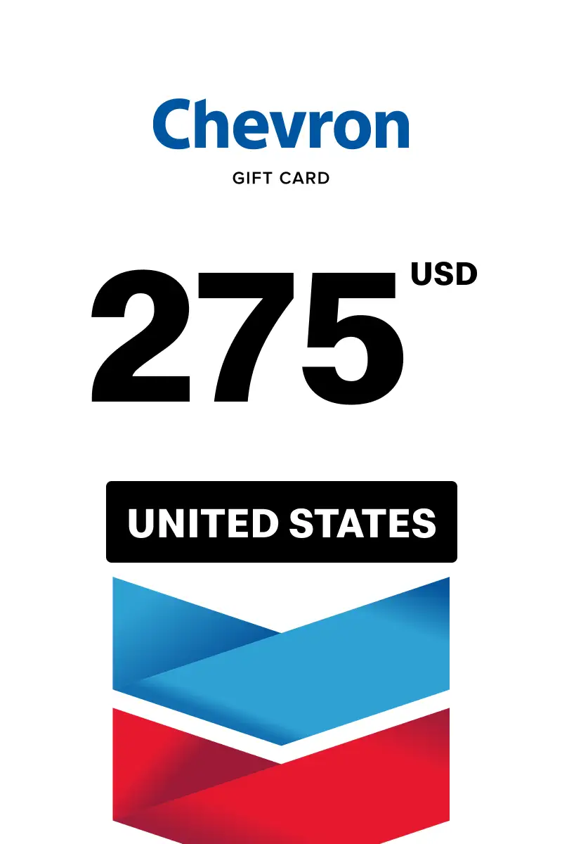 Chevron 275 USD Gift Card (United States) - Digital Key