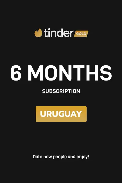 Tinder Gold 6 Months Subscription (Uruguay) - Digital Key