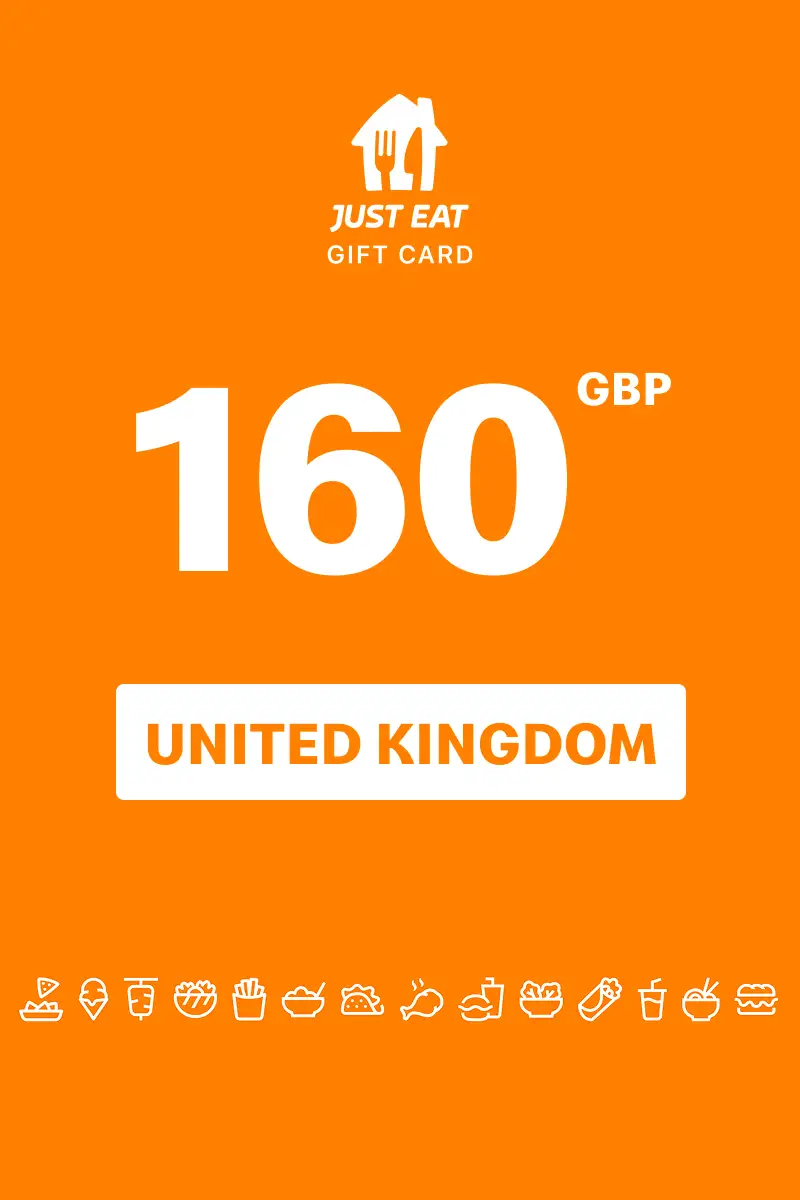 Just Eat 160 GBP Gift Card (United Kingdom) - Digital Key