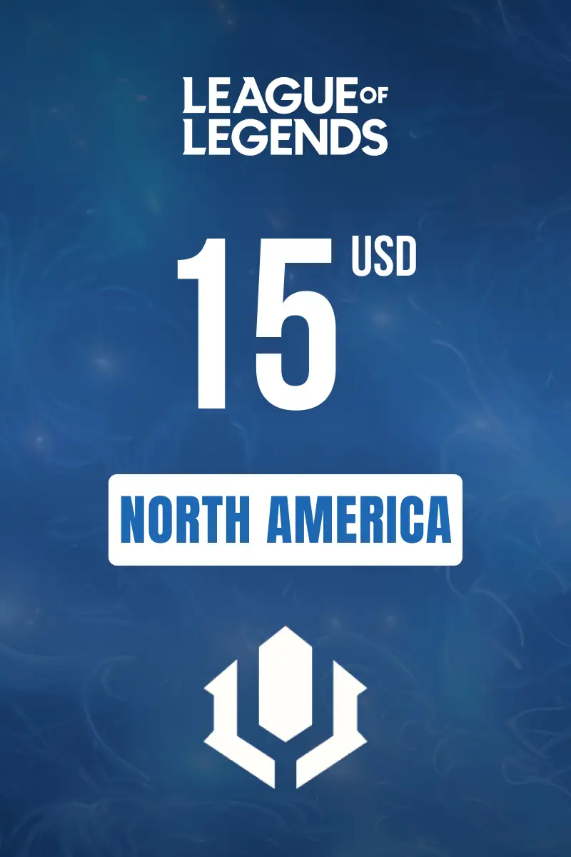 League of Legends 15 USD Gift Card (North America) - Digital Key