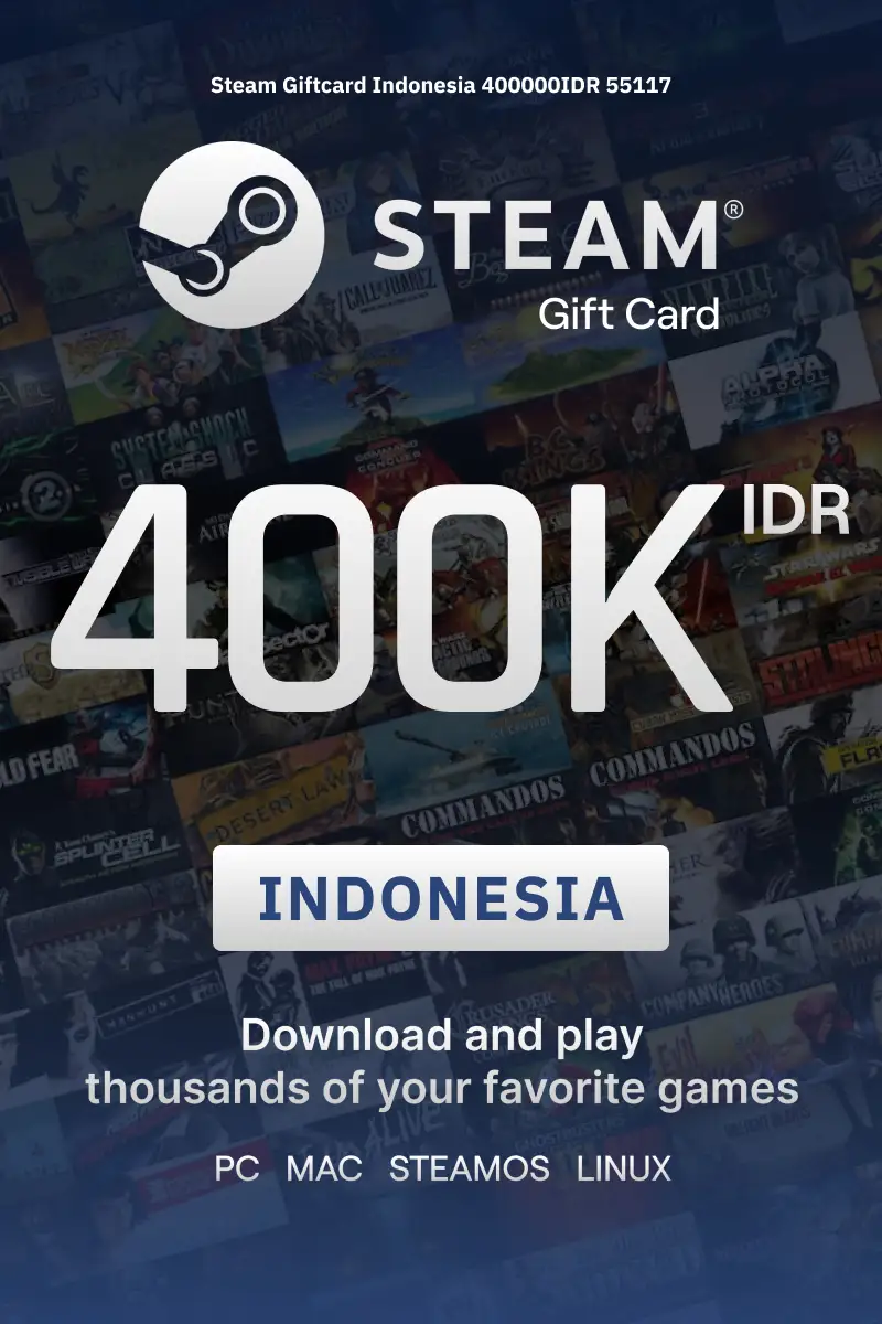 Steam Wallet 400000 IDR Gift Card (Indonesia) - Digital Key
