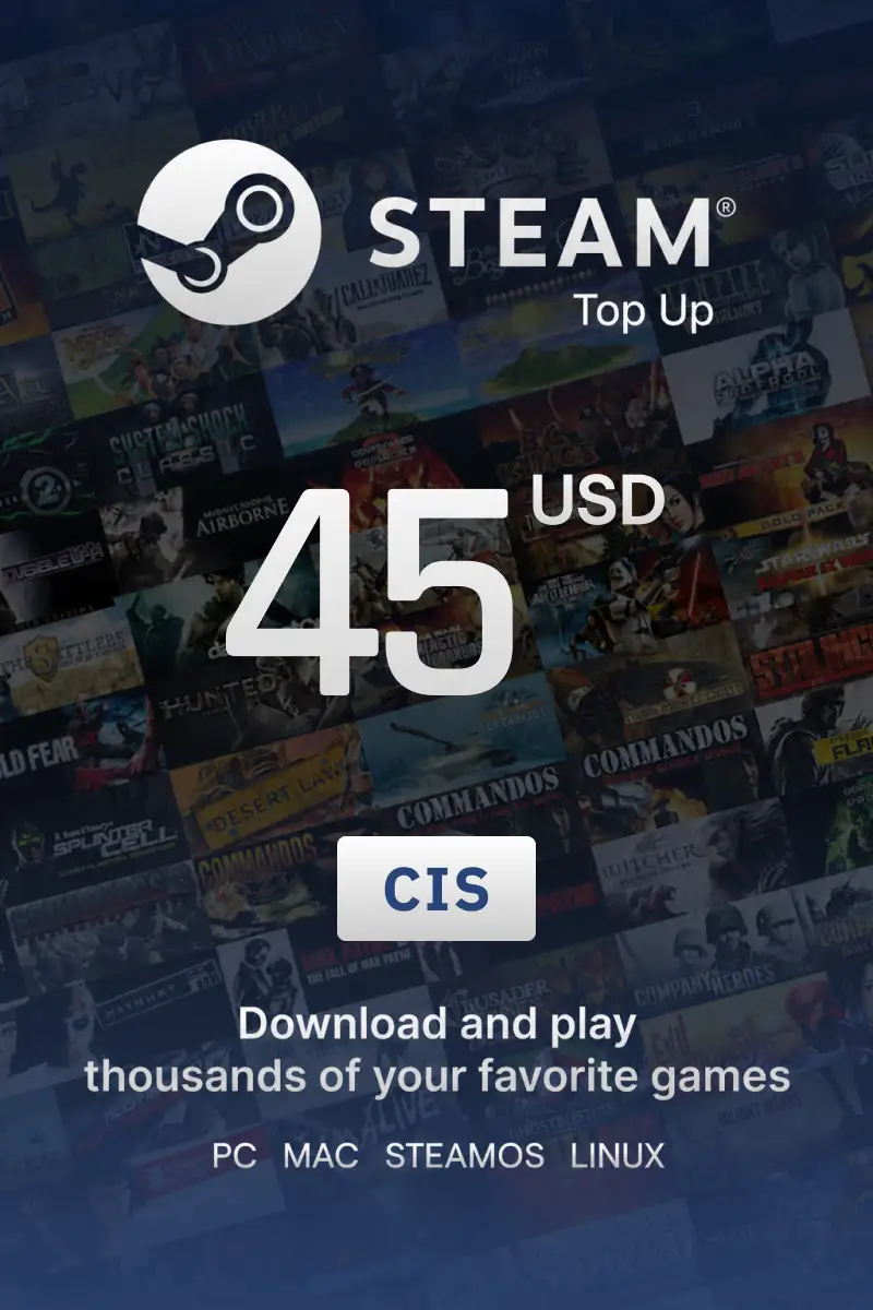 Steam Top Up 45 USD (CIS) - Directopup - Digital Key