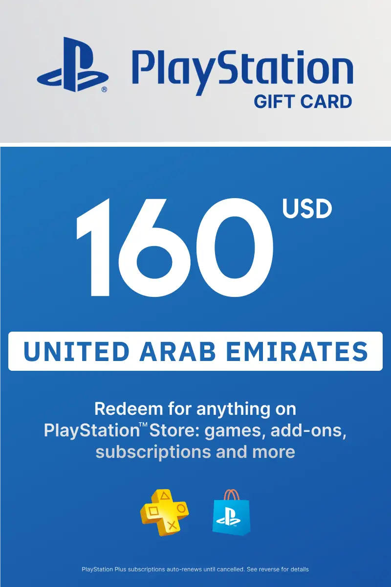 PlayStation Store 160 USD Gift Card (United Arab Emirates) - Digital Key