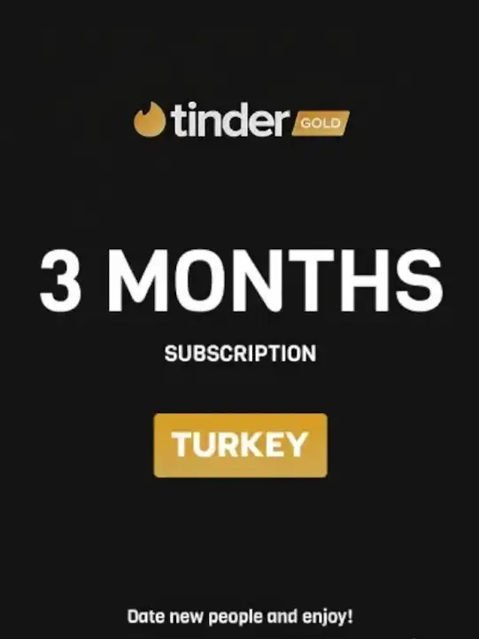 Tinder Gold 3 Months Subscription (Turkey) - Digital Key