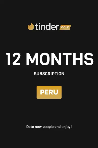 Tinder Gold 12 Months Subscription (Peru) - Digital Key