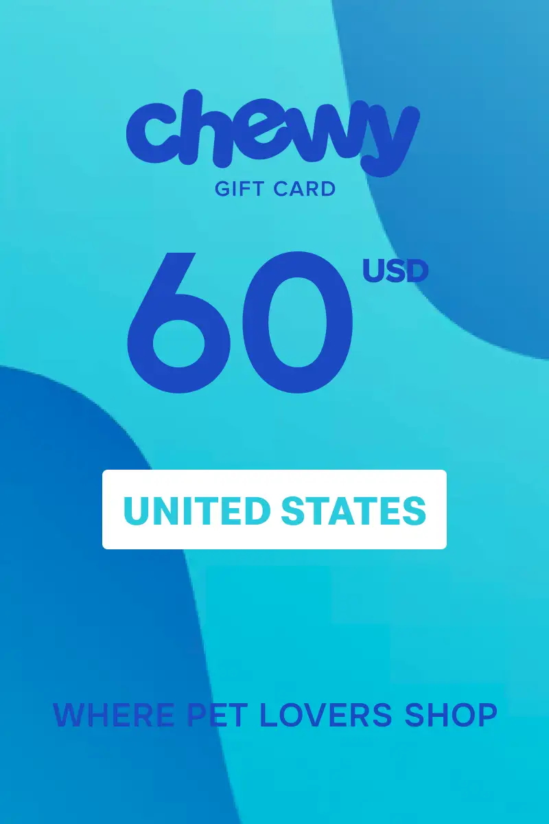 Chewy 60 USD Gift Card (United States) - Digital Key