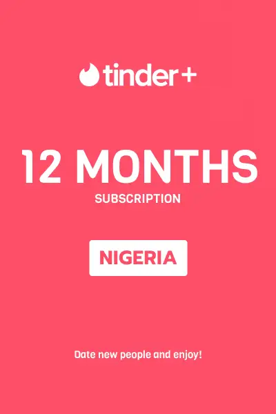 Tinder Plus - 12 Months Subscription (Nigeria) - Digital Key